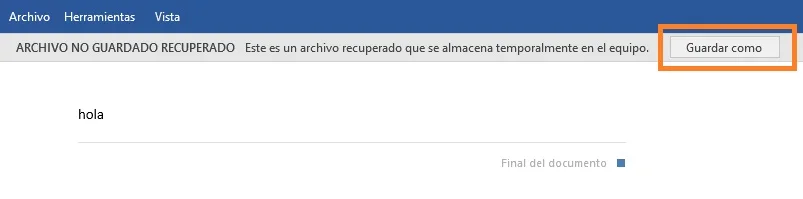 Cómo recuperar un Word no guardado 26 como-recuperar-un-word-no-guardado-8